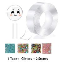 Nano Tape for Making Bubbles for Kids, Handmade DIY Craft Creative Blow up Bubble Tape, Transparent Blowing Bubbles Double Sided Tape