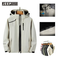 JEEP SPIRIT ฤดูใบไม้ผลิและฤดูใบไม้ร่วงปกติ Workwear ผู้ชายและผู้หญิงกลางแจ้งกันน้ำ Workwear Jacket คู่ Mountaineering Jacket