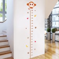 ✎ Height of 3 d wall stick baby cartoon the tree height scale measurement kindergarten children room metope adornment