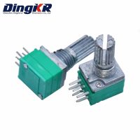 10pcs RK097 RK097G 6Pin 5K 10K 20K 50K 100K B5K with a switch audio shaft 15mm amplifier sealing potentiometer