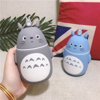 300มิลลิลิตรสร้างสรรค์น่ารัก Totoro ขวดน้ำแก้วคู่ทนความร้อนดื่มการ์ตูนสไตล์ถ้วยแก้วป้องกันการรั่วขวดนักเรียน