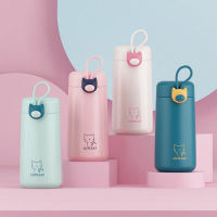 Marvellous Home Mini Thermos Cup 320ml Ins Creative Students Female Travel Portable Mug Korean Cute Water Cup Simple Thermal Bottles For Water Stainle