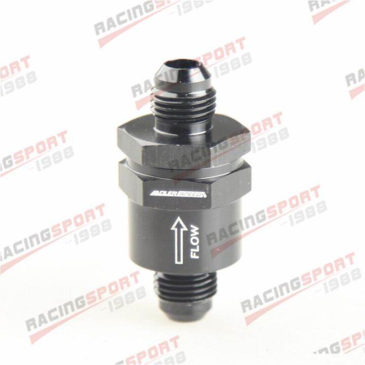 an6-6an-อลูมิเนียมวาล์วตรวจสอบวาล์วการใช้-efi-fitting-adapter-สีดำ