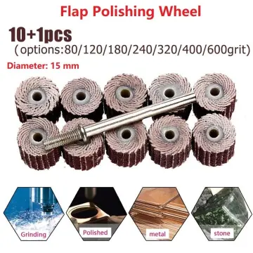 10 Pcs Flap Wheel Disc Sanding Drill Sandpaper Polishing Drill Bit