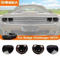 SHINEKA ฝาครอบตกแต่งโคมไฟไฟหน้ารถสำหรับ Dodge Challenger 2015 Up Hoods หลอดไฟตกแต่งภายนอกหลอดไฟหน้า