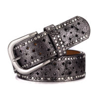 Original design new vintage lady belt handsome hollow out rivet All-match fashion female belts top quality women wide belt