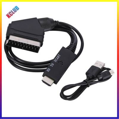 แปลงอะแดปเตอร์ใช้พลังงานต่ำปลั๊กแอนด์เพลย์อะแดปเตอร์วิดีโอเสียงที่มี USB สายไฟ HDMI-เข้ากันได้กับ Scart