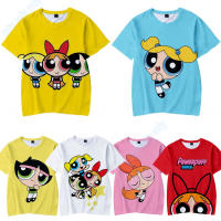 The Powerpuff Girls T-shirts Boys Casual Short Sleeve Round Neck Sports T-Shirt