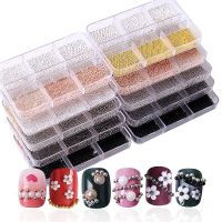 【CW】 FlorVida Beads Nails Design Sizes Rhinestone 6 Grids