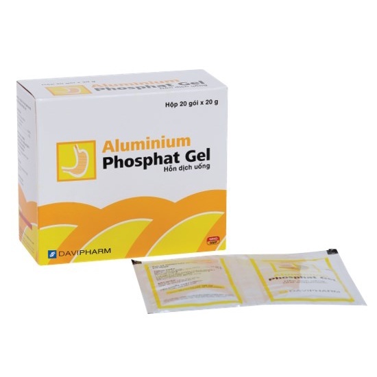 Gel dạ dày aluminium phosphat gel hộp 20 gói - giảm viêm loét - ảnh sản phẩm 1