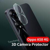 กล้อง3D ปกป้องหน้าจอสำหรับ A58 Oppo OppoA58 58 4G 5G 2023คลุมทั้งหมดชัดเจนแบบ HD เลนส์กล้องมองหลังฟิล์มป้องกันกระจกนิรภัย