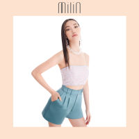 [MILIN] Sequin layered on lace spaghetti strap crop top เสื้อครอป สายเดี่ยว ดีเทลเลื่อมบนลูกไม้ กุ๊นขอบ Roxine Top สีฟ้า/ สีชมพู Blue Lace/ Pink Lace