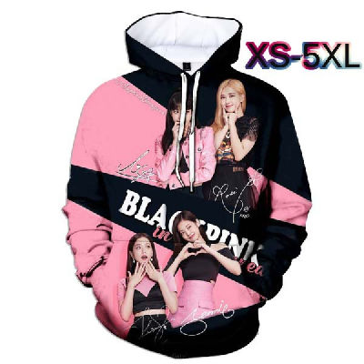 Hot Sale Fashion Long-sleeved Hoodie Girl Team BLACKPINK 3D Printed Sweater Unisex