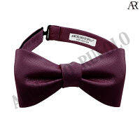 ANGELINO RUFOLO Bow Tie Tying(โบว์หูกระต่ายแบบผูกเอง) ผ้าไหมทออิตาลี่คุณภาพเยี่ยม ดีไซน์ Plain สีเลือดหมู/สีโอรสเข้ม/สีขาว/สีดำ/สีทอง/สีน้ำเงิน