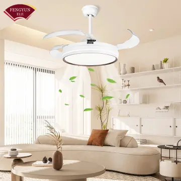 Retractable Ceiling Fan With Light