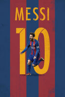 โปสเตอร์ Messi เมสซี่ PSG Barcelona บาร์เซโลนา Argentina อาร์เจนตินา Poster ฟุตบอล ของแต่งบ้าน ของแต่งห้อง โปสเตอร์ติดผนัง โปสเตอร์ติดห้อง 77poster