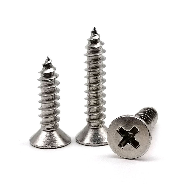 1050x-m2-m3-m4-m5-m6-high-quality-316-a4-80-marine-grade-stainless-steel-phillips-flat-countersunk-head-self-tapping-wood-screw