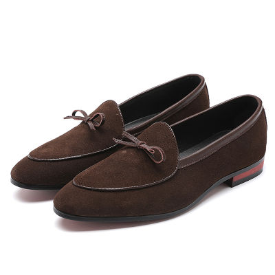 Autumn Suede Leather Men Loafer Shoes Fashion Slip On Male Shoes Casual Shoes Man Party Wedding Footwear Big Size 37-48 Zapatos