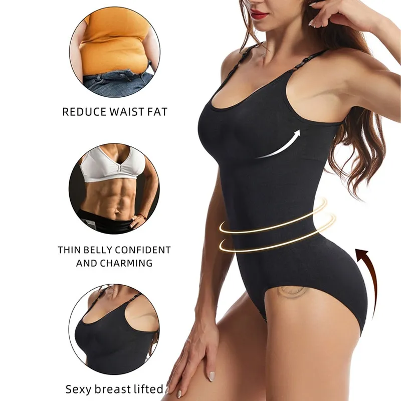 ECMLN Seamless Bodysuit Skims Shapewear One-Piece Backless Body Shaper  Women's Belly Tuck Hip Lifter Sculpting Underwear Stretch Slim