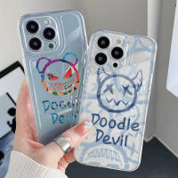 สำหรับ Samsung Galaxy A33 A53 A73 5G A32 A52 A72 A31 A51 A71 A13 A23 Doole Evil Skull คุณภาพสูงสแควร์ Edge Air Cushion Cover Full Len โทรศัพท์ป้องกันกรณี