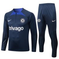 High quality 22-23 Chelsea Long Sleeves half zipper football training jersey S-2XL