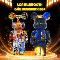 [Mẫu Mới 2022 ]Loa bluetooth hình thú không dây Bearbrick B5 plus mẫu mới độc lạ, âm siêu đỉnh - Loa hình gấu sơn đa sắc vừa nghe nhạc vừa decor trang trí đẹp thumbnail