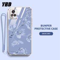 YBDเคสสำหรับโทรศัพท์ดีไซน์ใหม่ Vivo V20 Pro S7 V20 V20 2021 V21E 4G เคสคุณภาพสูงสไตล์หรูหรา Bauhinia ฝาหลังลายดอกไม้ฟรีสายคล้อง