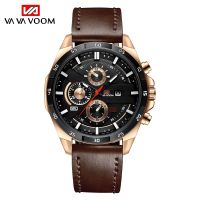 High Quality Simple Men Sports Watch Free Shipping Black Face Brown Belt Waterproof Quartz Original Product Men Customize Watch