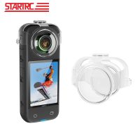 STARTRC สำหรับ Insta360 X3ที่ป้องกันเลนส์ฝาครอบป้องกันป้องกันรอยขีดข่วนสำหรับกล้อง Insta360 X3แอ็กชันกีฬาตัวเคสใส