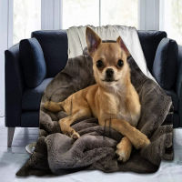 น่ารัก Chihuahua Dog Flannel ผ้าห่มผ้าคลุมเตียงสำหรับห้องนอนตกแต่งเตียงหลายขนาด Fluffy Plush Soft โซฟาเตียงโยนผ้าห่ม