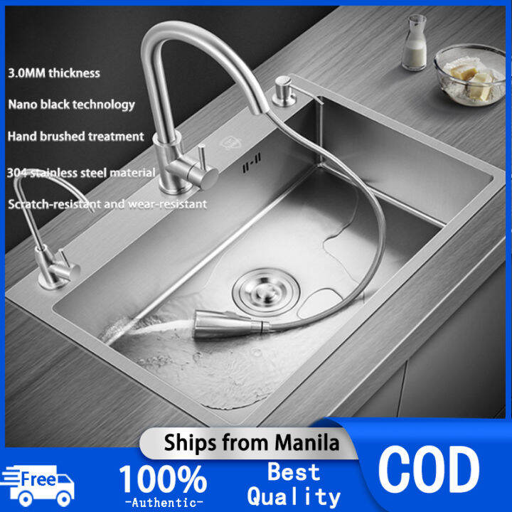Kitchen Sink 304 Stainless Steel Thickness 2.2MM Single Sink Home