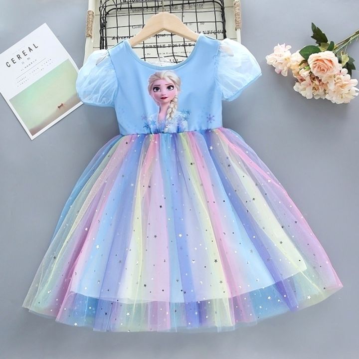 cc-cartoon-2023-frozen-fashion-children-39-s-baby-toddler-short-sleeve-dresses-3-9y