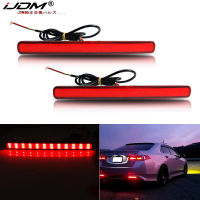 iJDM Red LED Bumper Reflector Lights For 09-14 Acura TSX (For Euro Accord) Function as Tail,Brake &amp; Rear Fog Lamps Turn Lights