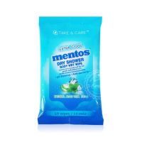 AQU ทิชชู่เปียก Mentos Dry Shower Extra Cool (10แผ่น)  กลิ่นเมนทอส KORIICO ผ้าเปียก  กระดาษเปียก