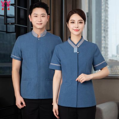 ℗ Hotel cleaning work clothes short-sleeved summer dress womens suit hotel room property floor cleaner aunt PA uniform