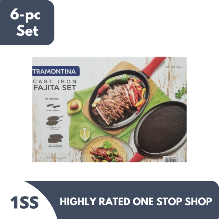Tramontina Cast Iron Fajita 6pc Set Lazada PH
