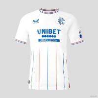 Qy 2023-2024 เสื้อยืดแขนสั้น พิมพ์ลายฟุตบอล Rangers Away พลัสไซซ์