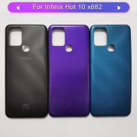 ฝาหลังปิดโทรศัพท์สำหรับ Infinix 10 X682b X682c ฝาครอบกระจกด้านหลัง X682กระจกเคสหลังกระจกนิรภัยแบตเตอรี่