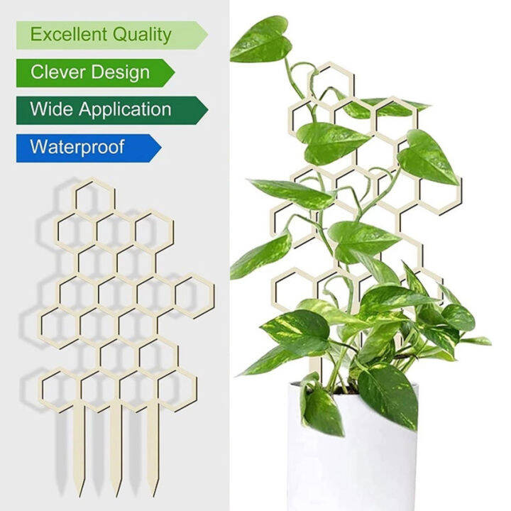 1Pc Wooden Plant Climbing Stand Creative Trellis For Potted