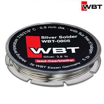 ตะกั่วเงิน WBT 0805 3.8% Silver Solder lead free 0.9mm diameter ม้วนเล็ก 42g ของแท้สินค้าจากศูนย์ประเทศไทยครับ