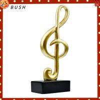 BUSH กระดาษโน้ต musiccal รูปปั้นกระดาษโน้ต musiccal เรซิน สีทองทอง การตกแต่งโมเดลโน๊ตสีทอง แฟชั่นสำหรับผู้หญิง การตกแต่งโน้ตดนตรี ห้องในห้อง