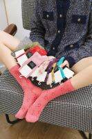 （A Beautiful） LetterC Stripe Women Printed Socks CottonFashionSocks Plu