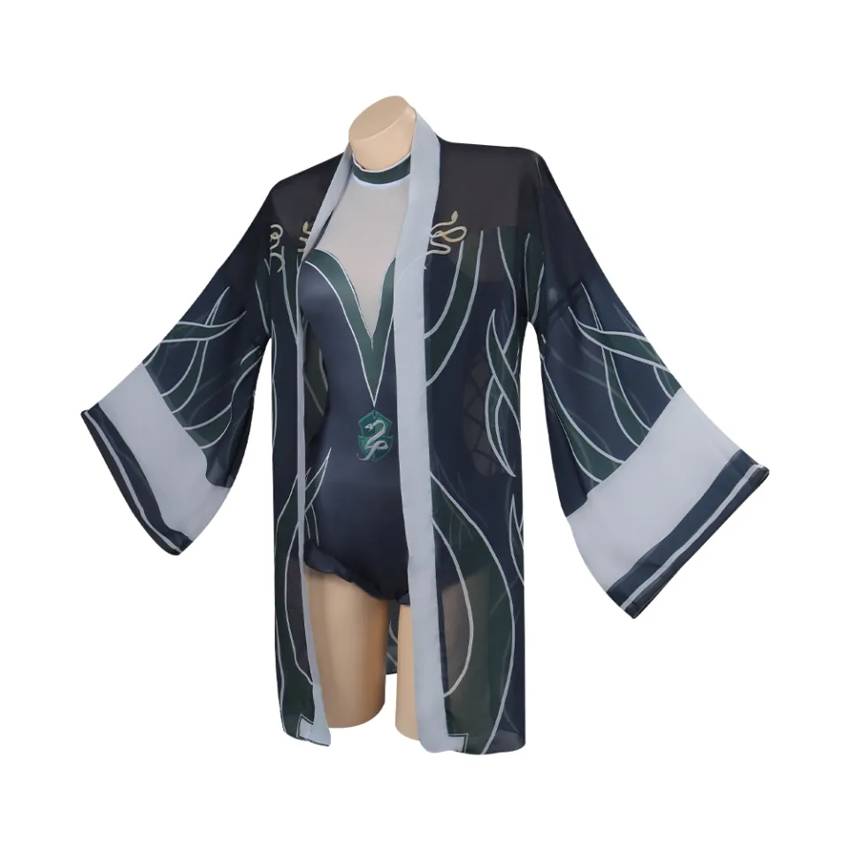 Hogwarts Legacy Slytherin Robe Cosplay Costume Outfits Halloween Carni