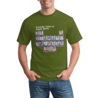 Funny Cool MenS T-Shirt Super Mario Brothers Nintendo Periodic Table Of Mario Image Casual Wear