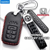 【XPS】 Honda Civic CityCar Key Case สำหรับ Vezel City Civic Jazz Brv Br-V Hrv Fit Remote Key Jacket CarSmartkey 2、3、4ปุ่ม