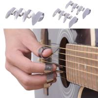 1 Thumb with 3 Finger Guitar Picks Metal Nail Picks Open Design for Banjo Ukulele Guitar Guitar Playing Accessory Beginner Guitar Bass Accessories