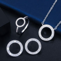 3pcs Pack 2021 New Luxury Round Africa Wedding For Women Lady Anniversary Gift Jewelry Wholesale Valentines Day J5508