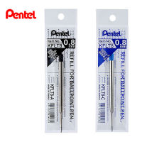 Pentel ไส้ปากกาลูกลื่น เพนเทล KFLT8 0.8mm - หมึกสีดำ, น้ำเงิน