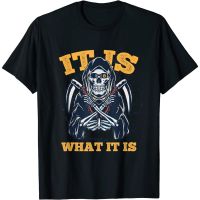 It Is What It Is Cloaked เสื้อยืดผู้ชาย T เสื้อญี่ปุ่นตลกพิมพ์ T เสื้อผู้ชายฤดูร้อน Hip Hop Streetwear Tee Homme Tops Tees คุณภาพสูง