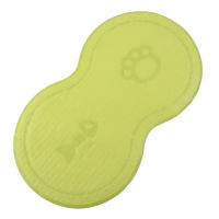 "8" Shape PVC Dog Cat Bowl Mat Pad Feeding Water Food Dish Tray Wipe Clean Floor Placemat GreenBlue